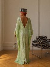 Load image into Gallery viewer, Sage Mirage Tassel Kaftan – The Mineli Edit