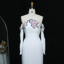 Load image into Gallery viewer, White Mermaid Evening Dress