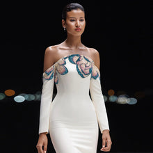 Load image into Gallery viewer, White Mermaid Evening Dress