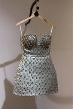 Load image into Gallery viewer, Mila Strapless Mini Satin Party Dress