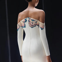 Load image into Gallery viewer, White Mermaid Evening Dress