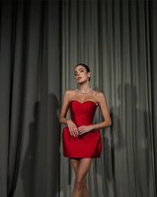 Load image into Gallery viewer, Short Strapless Prom Dress