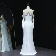 Load image into Gallery viewer, White Mermaid Evening Dress