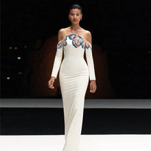 Load image into Gallery viewer, White Mermaid Evening Dress
