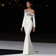 Load image into Gallery viewer, White Mermaid Evening Dress