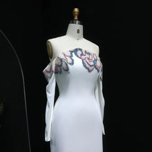 Load image into Gallery viewer, White Mermaid Evening Dress