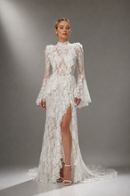 Load image into Gallery viewer, Celestine Lace Illusion Gown