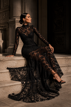 Load image into Gallery viewer, Noir Lace Couture Gown