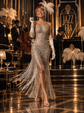 Load image into Gallery viewer, Celestial Fringe Couture Gown