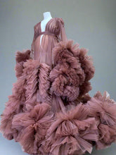 Load image into Gallery viewer, Long Sleeves Big Rulffles Pregnancy Dress