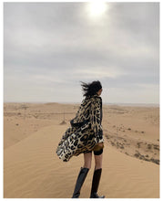 Load image into Gallery viewer, Long Leopard Print Warm Fluffy Faux Fur Trench Coat