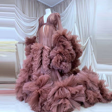 Load image into Gallery viewer, Long Sleeves Big Rulffles Pregnancy Dress