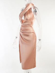 Backless Slit Dress