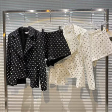 Load image into Gallery viewer, Rhinestone Coat Shorts Suit