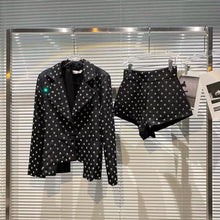 Load image into Gallery viewer, Rhinestone Coat Shorts Suit