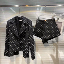 Load image into Gallery viewer, Rhinestone Coat Shorts Suit
