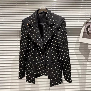 Rhinestone Coat Shorts Suit