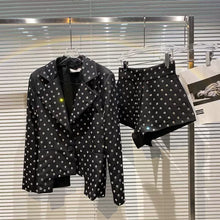Load image into Gallery viewer, Rhinestone Coat Shorts Suit