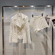 Load image into Gallery viewer, Rhinestone Coat Shorts Suit