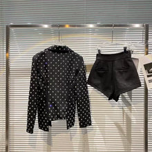 Load image into Gallery viewer, Rhinestone Coat Shorts Suit