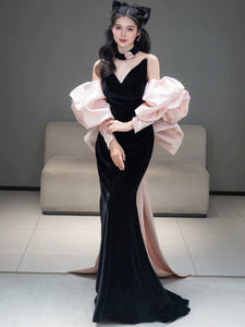 Cat Black Niche Fishtail Evening Gown