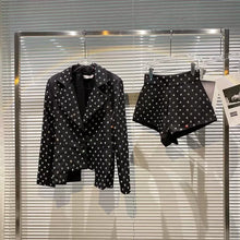 Load image into Gallery viewer, Rhinestone Coat Shorts Suit