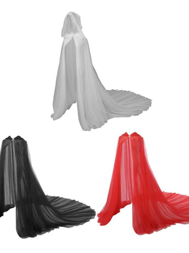 Mesh Hooded Cape