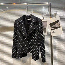 Load image into Gallery viewer, Rhinestone Coat Shorts Suit