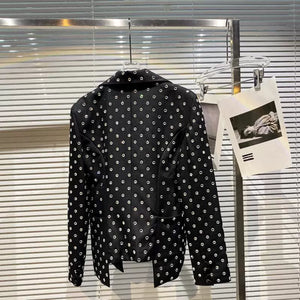 Rhinestone Coat Shorts Suit