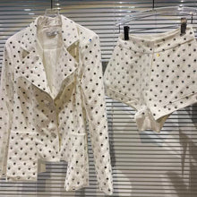 Load image into Gallery viewer, Rhinestone Coat Shorts Suit