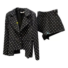 Load image into Gallery viewer, Rhinestone Coat Shorts Suit