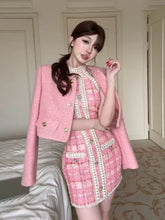 Load image into Gallery viewer, Tweed Suit Set Blazer