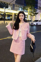 Load image into Gallery viewer, Tweed Suit Set Blazer