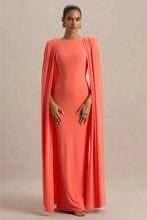 Load image into Gallery viewer, Cape Sleeve Sexy Maxi Dress