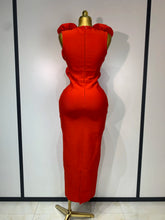 Load image into Gallery viewer, 3D Flower Sleeveless Bodycon Bandage Dress