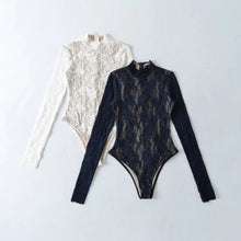 Load image into Gallery viewer, Retro Lace Hook Flower Long Sleeve T-Shirt Romper
