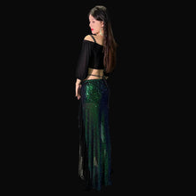 Load image into Gallery viewer, Short Sleeves Top+split Long Skirt 2pcs