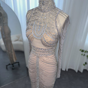 Crystal Tassel Dubai Evening Dress