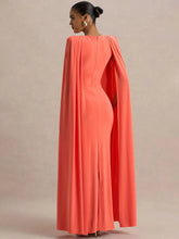 Load image into Gallery viewer, Cape Sleeve Sexy Maxi Dress