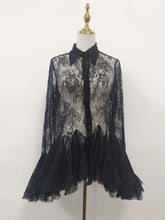 Load image into Gallery viewer, Sheer Spliced Ruffles Folds Mini Dress