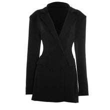 Load image into Gallery viewer, Long Sleeve Sexy Mini Blazer Dress