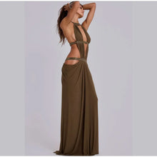 Load image into Gallery viewer, Hollow Out Sequin Halter Dress