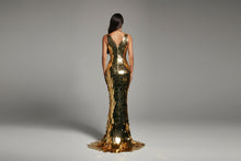 Load image into Gallery viewer, Metallic Luster Maxi Dress