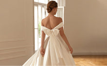 Load image into Gallery viewer, Satin Off the Shoulder Princess Wedding Gowns