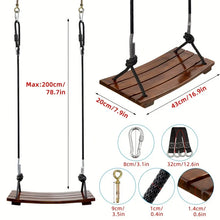 Load image into Gallery viewer, Solid wood swing anticorrosive wood