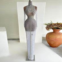 Load image into Gallery viewer, Crystal Tassel Dubai Evening Dress