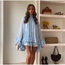 Load image into Gallery viewer, Elegant Cascading Ruffles Short Dress