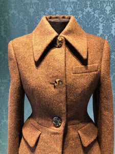 winter long-sleeved waistband coat