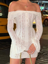 Load image into Gallery viewer, Off Shoulder Mini Dress