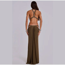 Load image into Gallery viewer, Hollow Out Sequin Halter Dress
